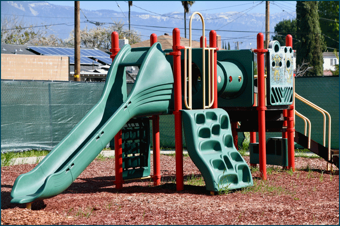 Outside jungle gym